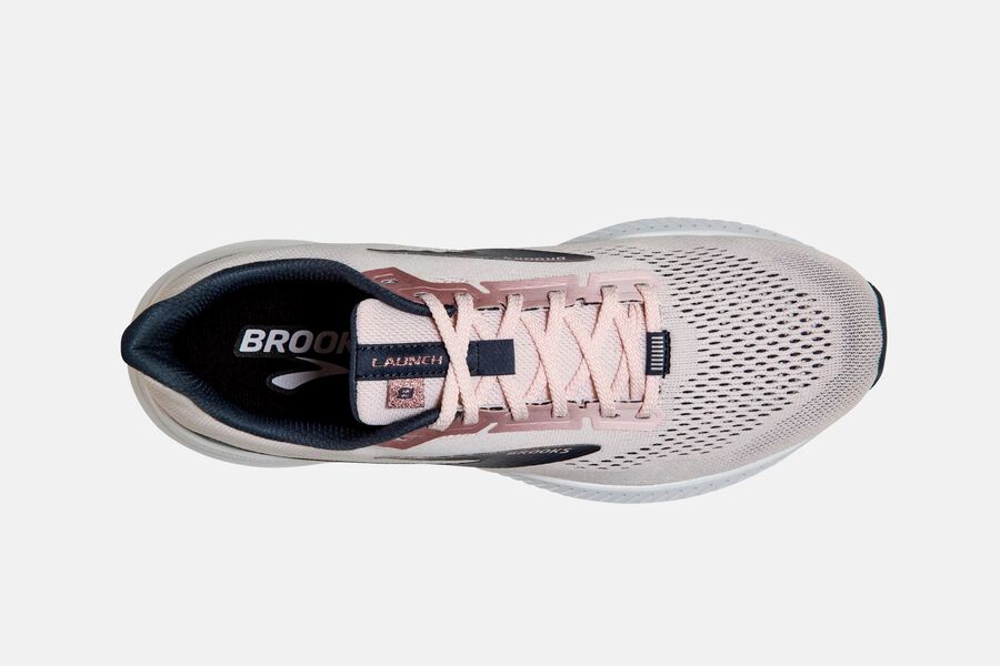 Brooks Running Shoes Womens Pink/Black - Launch 8 Road - 3701-IUBGF